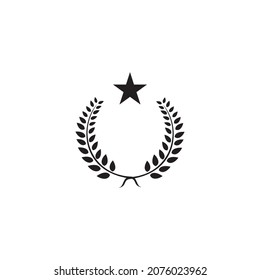 laurel wreath icon symbol sign vector
