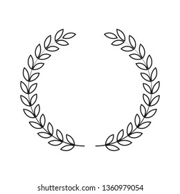 laurel wreath icon vector