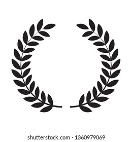 laurel wreath icon vector