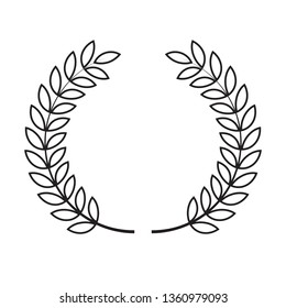 laurel wreath icon vector