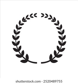 Un Arte vectorial de ícono de corona de laurel