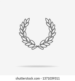 Laurel wreath icon. Vector concept illustration for design.