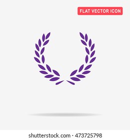 Laurel wreath icon. Vector concept illustration for design.
