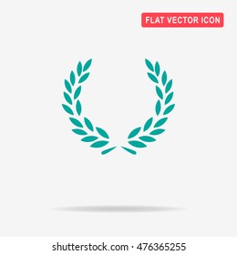 Laurel wreath icon. Vector concept illustration for design.