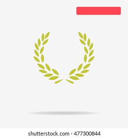 Laurel wreath icon. Vector concept illustration for design.