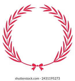 Laurel Wreath Icon Vector Illustration.