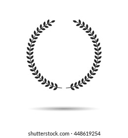 Laurel wreath, Icon. Vector illustration