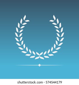 Laurel wreath Icon Vector. Leaves Branch. Wreath Icon. 