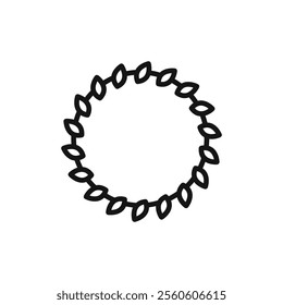 laurel wreath icon vector line logo art