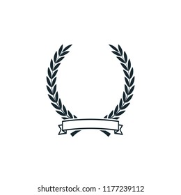 laurel wreath icon vector logo template