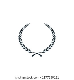laurel wreath icon vector logo template