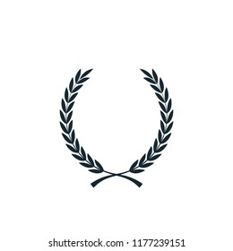 Laurel Wreath Icon Vector Logo Template Stock Vector (Royalty Free ...