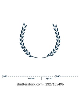 laurel wreath icon vector logo template