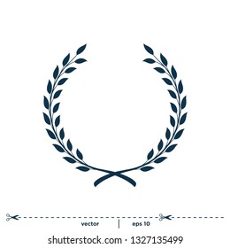 laurel wreath icon vector logo template