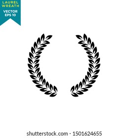 laurel wreath icon vector logo template