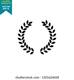 laurel wreath icon vector logo template