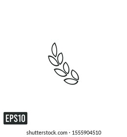 laurel wreath icon vector logo template design element