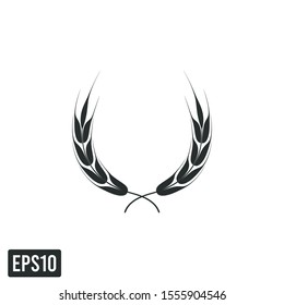 laurel wreath icon vector logo template design element