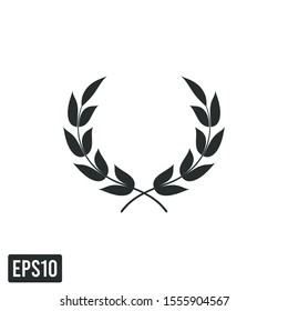 laurel wreath icon vector logo template design element