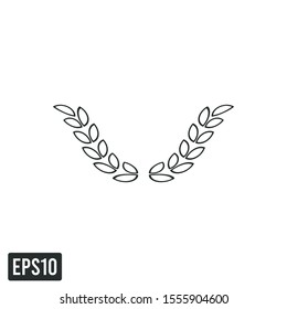laurel wreath icon vector logo template design element