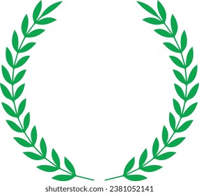 logotipo vectorial del icono de la corona de laurel
