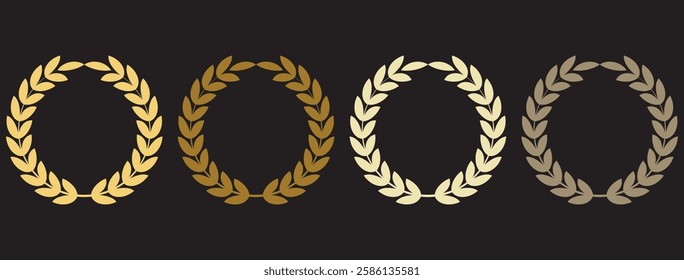 laurel wreath icon vector logo template