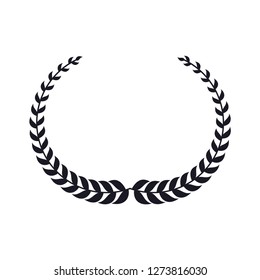 Laurel wreath icon vector style flat trendy logo template