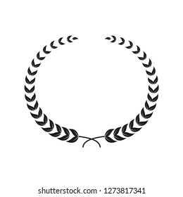 Laurel wreath icon vector style flat trendy logo template