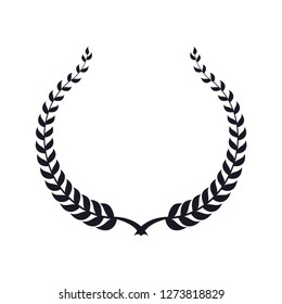 Laurel wreath icon vector style flat trendy logo template