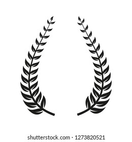 Laurel wreath icon vector style flat trendy logo template