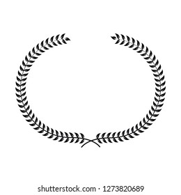 Laurel wreath icon vector style flat trendy logo template