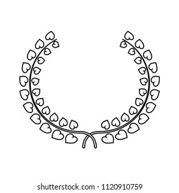 laurel wreath icon vector template