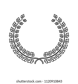 laurel wreath icon vector template
