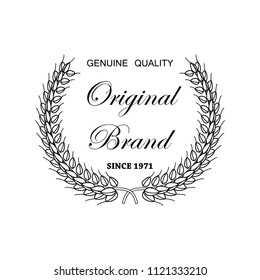 laurel wreath icon vector template