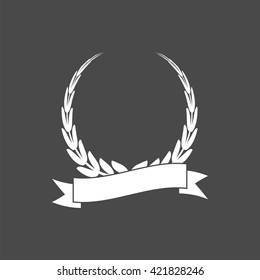 laurel wreath icon, vector trophy Laurel wreath banner, isolated trophy icon