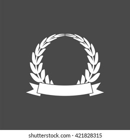 laurel wreath icon, vector trophy Laurel wreath banner, isolated trophy icon