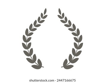 Laurel wreath icon. Wheat ears icons. depicting an award, winner, achievement, emblem. Vector illustration
