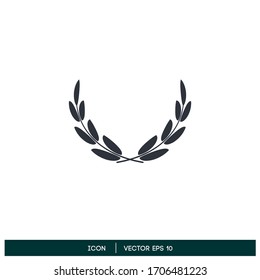 laurel wreath icon winner symbol design element vector eps 10