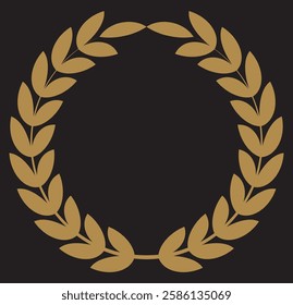 laurel wreath icon winner symbol logo template