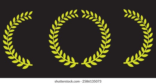 laurel wreath icon winner symbol logo template