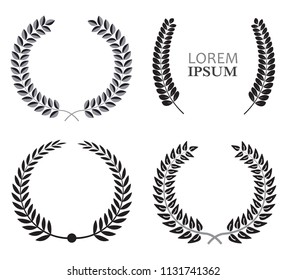 Laurel wreath icon.Vector wreath design.