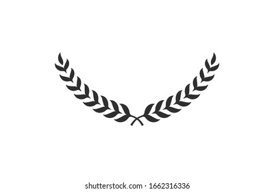 Laurel wreath isolated on white background. Award icon. Symbol of victory. Vector