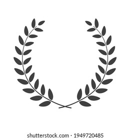 Laurel wreath isolated on white. Vector illustration.