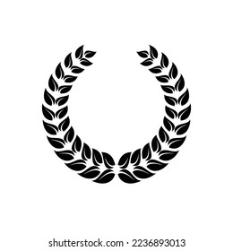 Laurel wreath, isolated on white background. Vector illustration.