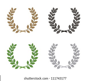 laurel wreath isolated over white background. vector illustration