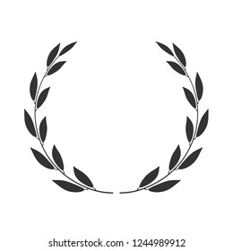 Laurel wreath isolated. Vector icon.