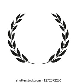 Laurel wreath isolated. Vector icon illustration.