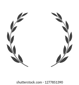 Laurel wreath isolated. Vector icon.