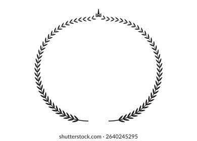 laurel wreath isolated vector illustration.