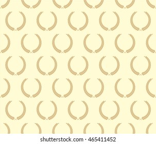laurel wreath light color background / seamless pattern